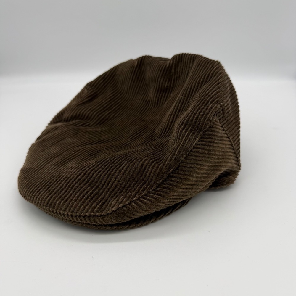 Vintage EWM Pure Classics Brown Corduroy Flat Cap Medium KH3 Newsboy Ivy Hat